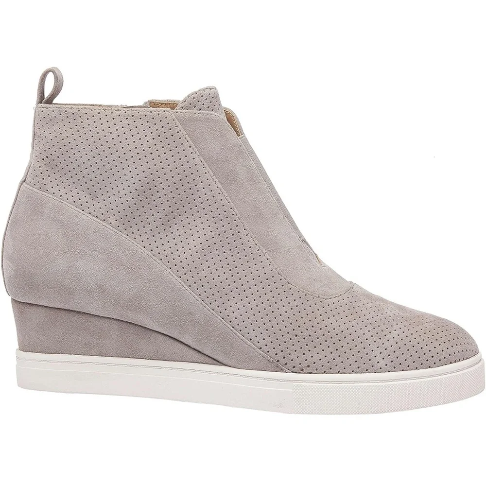 New Linea Paolo - Anna - Low Heel Designer Platform Wedge Sneaker Bootie - Picture 2 of 9